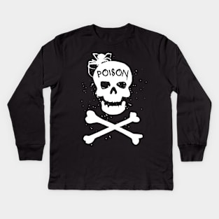 Skull And Crossbone Poison Kids Long Sleeve T-Shirt